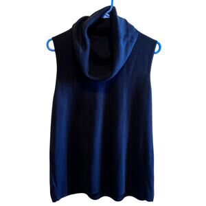 Black Sleeveless Turtleneck Basic Layering Women's Top Plus Size 2X